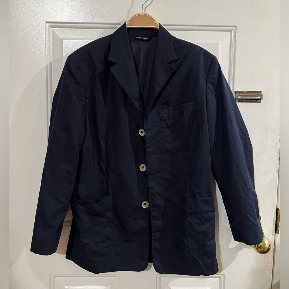 Vintage Versace Men’s Navy Blue Blazer Jacket